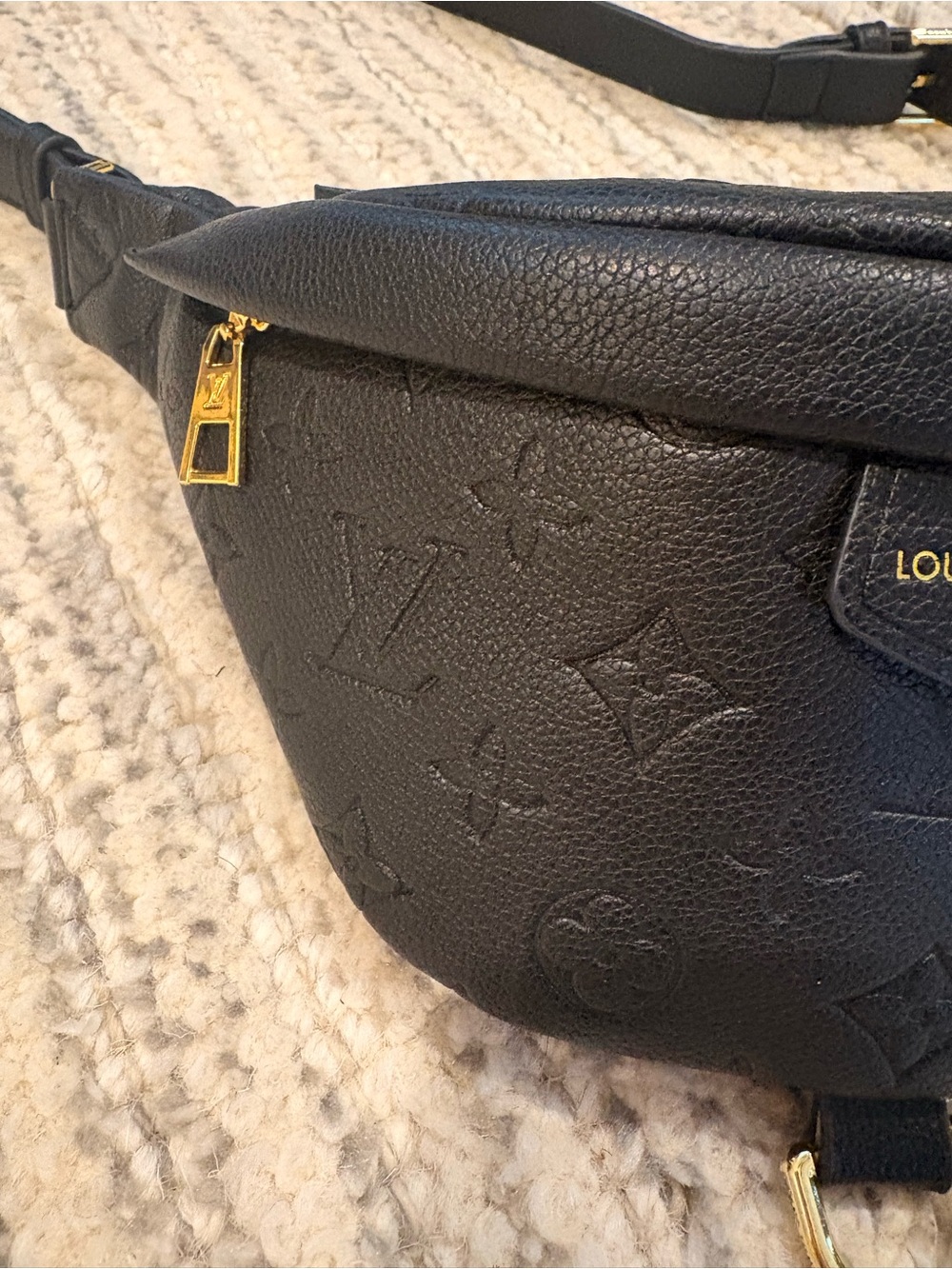 Inspired Black Monogram Empreinte Bumbag - Picture 2 of 4